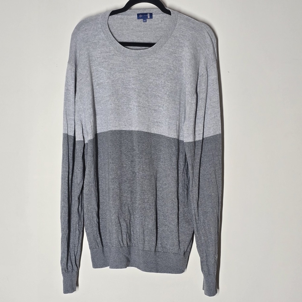 Stitch Golf Sweater‎ Mens 2XL Italian Merino Wool Pullover Luxury Knit Gray